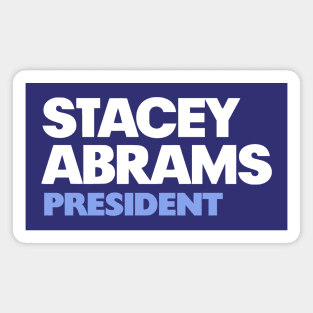 Stacey Abrams For 2024 President Purple Campaign Logo Sticker Magnet